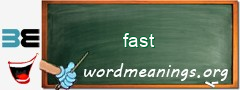 WordMeaning blackboard for fast